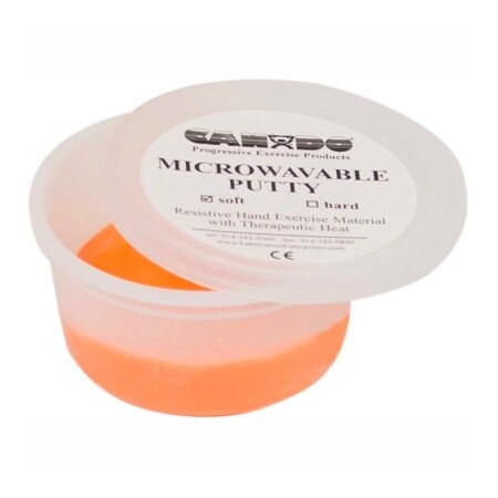 Fabrication Enterprises Theraputty Microwaveable Exercise Putty, Soft, Orange, 2 Ounce 296121